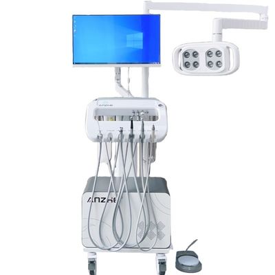 Un buen precio. Carro de unidad dental móvil profesional para unidad de turbina dental veterinaria con compresor de aire Carro móvil de tratamiento de mascotas en línea