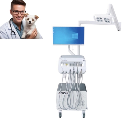 Carro de tratamiento de dientes de animales Unidad dental veterinaria móvil para hospitales de mascotas Clínica de venta caliente Sistema dental de mascotas
