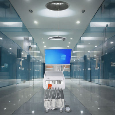 Un buen precio. Instrumentos dentales bandeja móvil carro de cirugía dental para uso veterinario carro de tratamiento de dientes de mascotas con compresor en línea