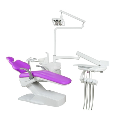 Dispositivos médicos profesionales Equipo de tratamiento dental 220V Unidad de silla dental de cojín púrpura
