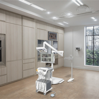 Unidad de entrega dental de alta gama con forma de mariposa LED operación de luz clínica dental móvil carro dental unidad dental portátil