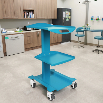 Carro de herramientas para clínica dental, diseño resistente, metal, móvil, para instrumentos, trolley, color gris, de gran venta, carro de entrega móvil médico