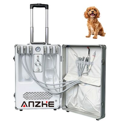 Unidad de tratamiento dental de mascotas portátil con 550W de potencia y 0.8Mpa de presión para el cuidado dental veterinario