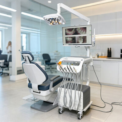 Un buen precio. Estación de Trabajo Dental Portátil con Luz LED de Blanqueamiento Mariposa, Carrito Dental Móvil Integrado de Aire y Agua, Almohadilla de Silicona Autoclavable, Carrito Dental de Blanqueamiento Portátil en línea