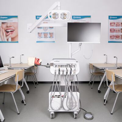 Simulador de entrenamiento dental con cabeza fantasma Equipo de entrenamiento de estudiantes dentales Unidad de simulación de la escuela dental con compresor de aire