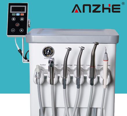 Un buen precio. Unidad Dental Portátil con Motor Eléctrico AP202 Carrito Dental Móvil con Contra-ángulo 16:1 1:5 20:1 Limpiador Woodpecker Luz de Curado LED en línea