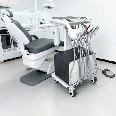 Un buen precio. Unidad de turbina dental portátil con compresor de aire, carrito dental móvil, juego completo de carrito dental para clínica, equipo de unidad dental portátil en línea