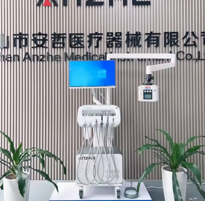 Mobile Dental Unit with X Ray and PC Dental Therapy Cart Portable Dental Trolley with Compressor for Clinic