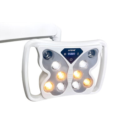 Un buen precio. Lámpara LED de operación dental sin sombras con función de blanqueamiento dental, 10 bombillas, luz de sillón dental ajustable 12-24V, OEM disponible en línea