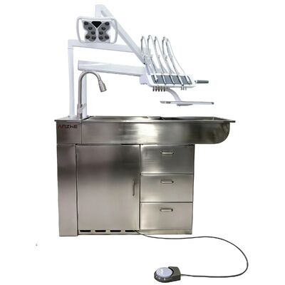 Un buen precio. Mesa de Tratamiento Dental Veterinaria de Acero Inoxidable con Luz Quirúrgica LED y Potencia de 550W para Clínicas de Animales en línea