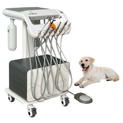 Un buen precio. Unidad Dental Móvil de 550W con Presión de 0.8Mpa y Ruido de 38DB, Carrito Dental Compacto para Uso Veterinario en línea