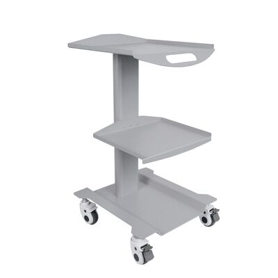 Un buen precio. Carro Carrito Médico de 3 Niveles con 4 Ruedas Universales y Enchufe de Corriente Incorporado para Clínicas Dentales y Hospitales en línea