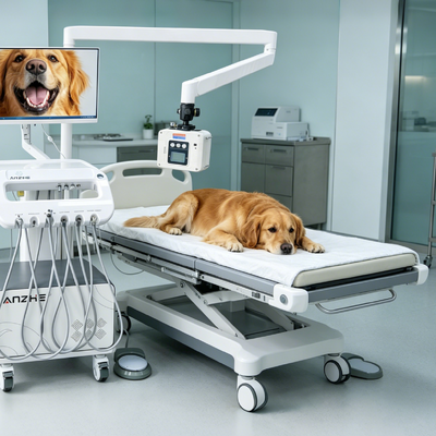 Portable Dental Therapy Unit with Built-in X Ray and PC Mobile Dental Cart Featuring Air Compressor Suction System and 550W Power