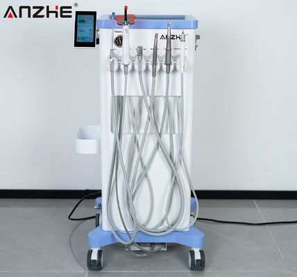 Unidad dental veterinaria portátil con micro motor LED pieza de mano escalera ultrasónica curadora luz compressor de aire libre de aceite carro dental para mascotas móviles equipo dental para clínica veterinaria