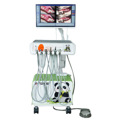 HD cámara oral carro de tratamiento dental veterinario Unidad dental veterinaria móvil con succión de imágenes de alta definición escalera de curación LED