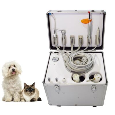 Un buen precio. Unidad dental veterinaria móvil portátil de aluminio de aleación de equipaje estilo Vet Suite dental con compresor de aire silencioso 4 y 6 soportes disponibles en línea