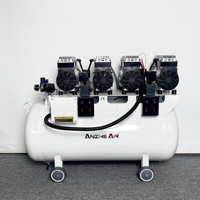 Un buen precio. Compresor de aire dental sin aceite silente de 128L 3400W Bomba de aire de clínica dental 420L/min Flujo de aire Equipo dental médico OEM ODM en línea