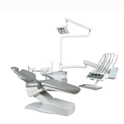 Un buen precio. Unidad de silla dental montada en la parte superior con sensor de luz LED Luxury PU Leather Dental Treatment Chair Unidad dental eléctrica para clínica dental en línea