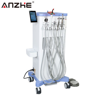 Unidad dental móvil portátil con compresor de aire incorporado pájaro leñador escalador ultrasónico luz de curación LED de alta velocidad y baja velocidad piezas de mano para clínicas dentales