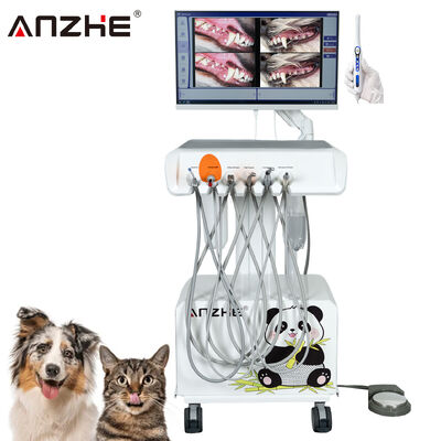 Un buen precio. Unidad Dental Veterinaria Portátil Directa de Fábrica con Cámara Oral HD y Computadora Todo en Uno con Pantalla Táctil de 23.8 Pulgadas, Compresor de Aire Integrado, Escalador y Lámpara de Curado para Clínicas Dentales de Animales en línea