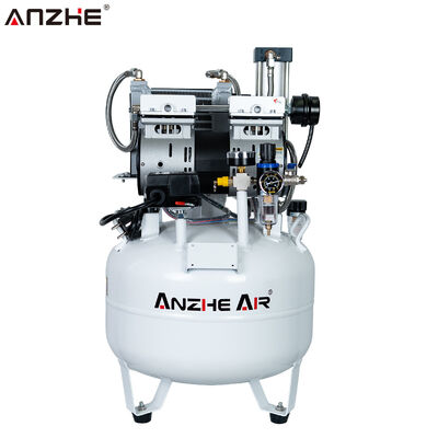 Compresor de aire dental libre de aceite de grado médico con secador 32L Compresor de aire silencioso para la clínica dental Equipo de silla dental