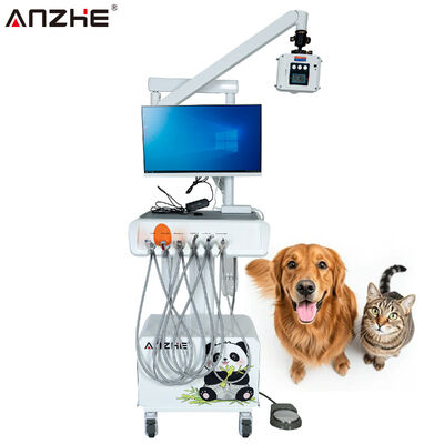 Un buen precio. Estación de trabajo dental veterinaria con sensor de rayos X digital, cámara oral HD, todo en uno, unidad móvil de tratamiento dental para mascotas para clínicas de animales en línea