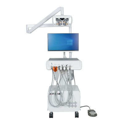 Un buen precio. Estación de trabajo dental todo en uno con luz LED mariposa HD cámara intraoral Sistema informático integrado Unidad dental móvil en línea