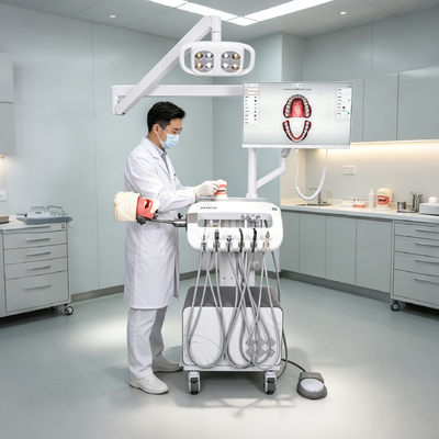 Un buen precio. Unidad dental portátil con cámara oral HD 550W compresor de aire y cabeza fantasma de simulación para la formación dental en línea