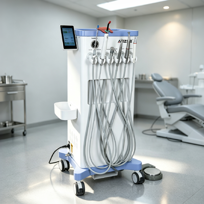 Un buen precio. Unidad dental móvil de 550W con presión de aire de 0,8Mpa y luz de curación LED para tratamiento en clínicas dentales en línea