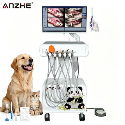 Un buen precio. Estación de trabajo dental veterinaria portátil con cámara oral HD silenciosa 38dB Compresor libre de aceite y sistema de succión integrado para hospital de mascotas y clínica de animales en línea