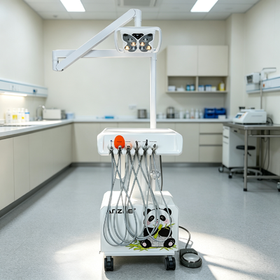 Un buen precio. Camión dental veterinario móvil con lámpara LED multicolor de mariposa, compresor de aire sin aceite y escalador ultrasónico de pájaro leñoso en línea