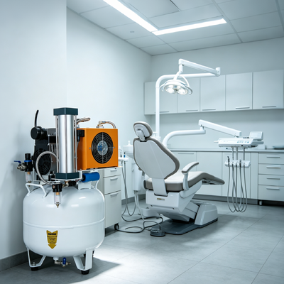 Un buen precio. 40L compressor de aire dental sin aceite silencioso con secador 55dB Bajo ruido para clínicas dentales en línea