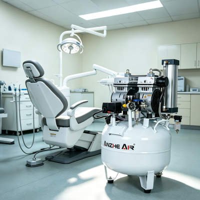 Un buen precio. Conjunto de 32L 55dB Compresor de aire dental sin aceite con secador incorporado para clínicas en línea