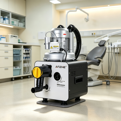 Un buen precio. Unidad de succión dental de alto rendimiento de 750W con separación de gases líquidos y drenaje automático para soporte de silla doble en línea