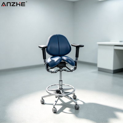 Un buen precio. Silla dental ergonómica de montura dividida con respaldo de respaldo y taburete giratorio ajustable con rotación de 360 ° para clínica dental en línea