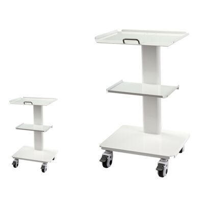 Un buen precio. Carro de Instrumentos Dental Móvil de 3 Niveles con Enchufe Integrado y Rueda con Freno para Clínicas Dentales en línea