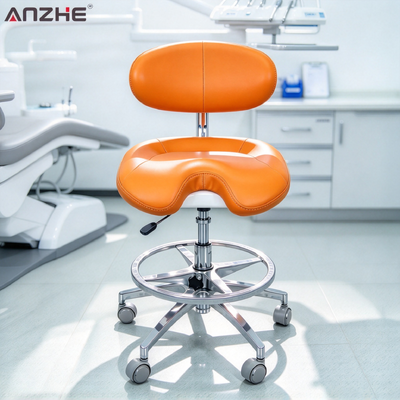 Un buen precio. Taburete de Odontología de Microfibra Premium, Asiento Ergonómico Tipo Sillín, Base de Aleación de Aluminio, Soporte Lumbar Ajustable en línea