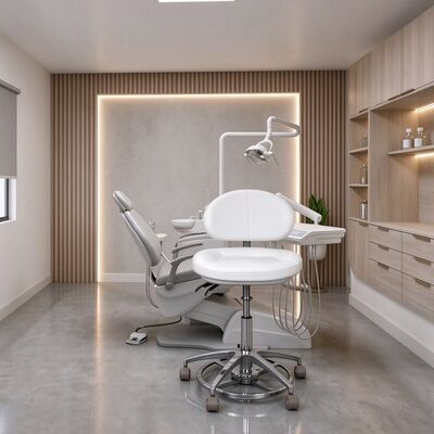 Adjustable Height Ergonomic Dentist Stool with 360 Degree Rotation for Dental Clinics