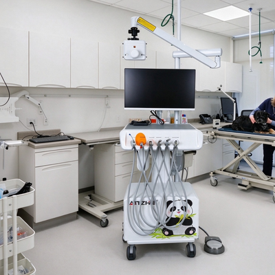 Un buen precio. Estación de trabajo dental veterinaria de 550W con presión de 0.8Mpa y ruido de 58DB para clínicas de animales en línea