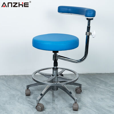 Un buen precio. Taburete ergonómico de asistencia dental con reposabrazos giratorios de 360 grados de altura ajustable y asiento de cuero de microfibra en línea