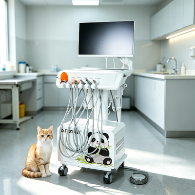 Un buen precio. Carro Dental Veterinario Móvil Todo en Uno, Carro de Tratamiento Dental para Animales Pequeños con Cámara Intraoral HD y Succión Incorporada para Clínica Veterinaria en línea