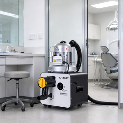 Un buen precio. Bomba de vacío dental de 750 W con separador de agua y aire de dos etapas y potencia de succión de 1000 L/min para sillas dentales dobles en línea